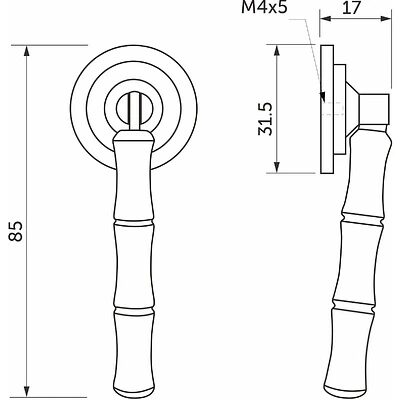 Ручка меб. КАПЛЯ модерн, матовый черный AKS