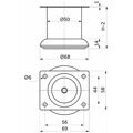 Опора меб. мет. TB019 (B140) d50 h50 хром
