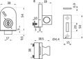 Замок мебельный для стеклянных дверей 408, AKS